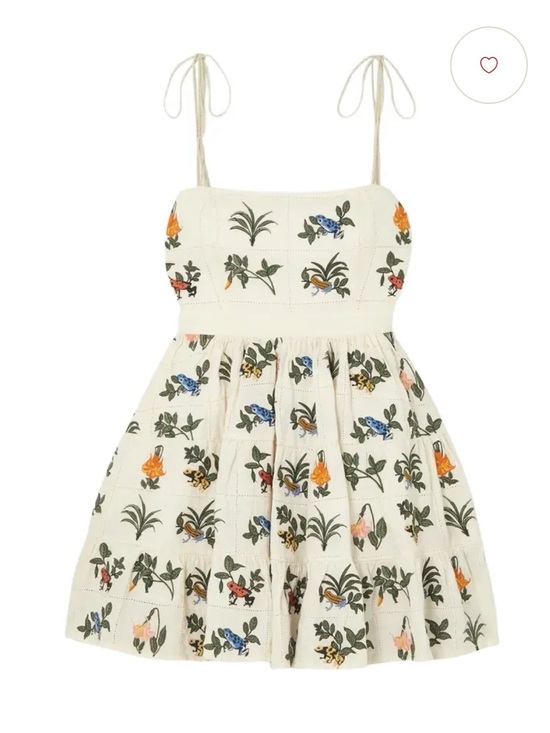 Agua by Agua Bendita Dresses & Skirts - Agua By Agua Bendita Lima Ranas Linen Mini Dress - Size Small